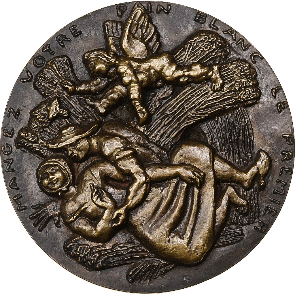 Francja, medal, S.F.A.M, Le Pain et le Vin, 1951, Brązowy, Janniot, MS(60-62)