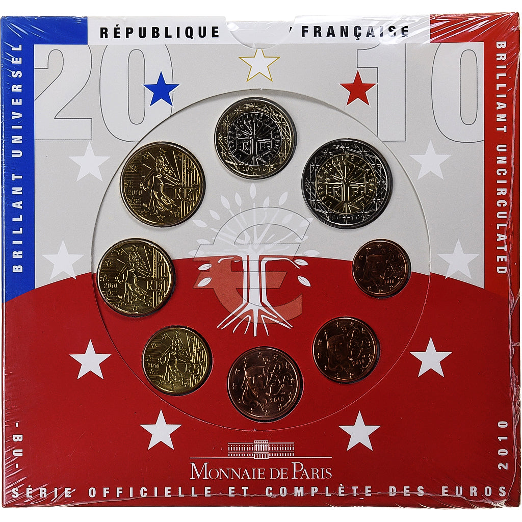 Francia, Coffret 1c. à 2€, BU, 2010, MDP, N.C., FDC