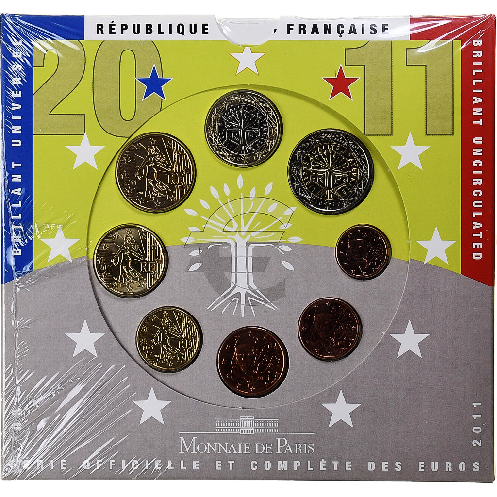 Francia, Coffret 1c. à 2€, BU, 2011, MDP, N.C., FDC