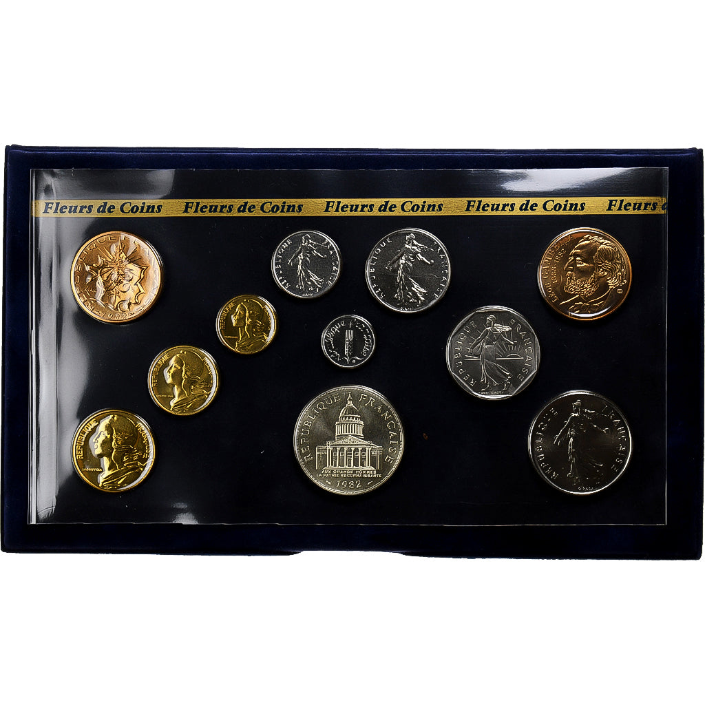 France, Coffret 1 c. à 100 frs., 1982, MDP, série FDC, MS(65-70)