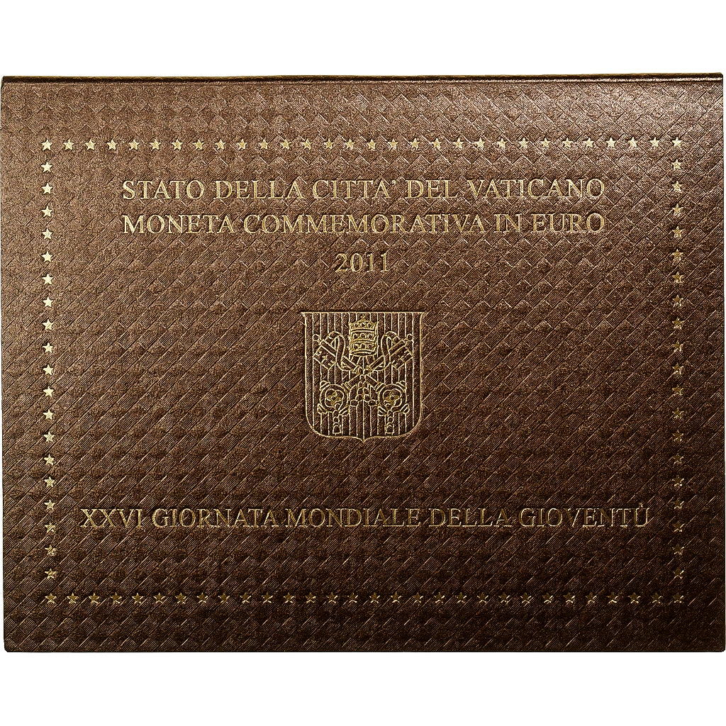 Vatican, 2 Euro, 26th World Youth Day, 2011, Rome, Bimétallique, FDC