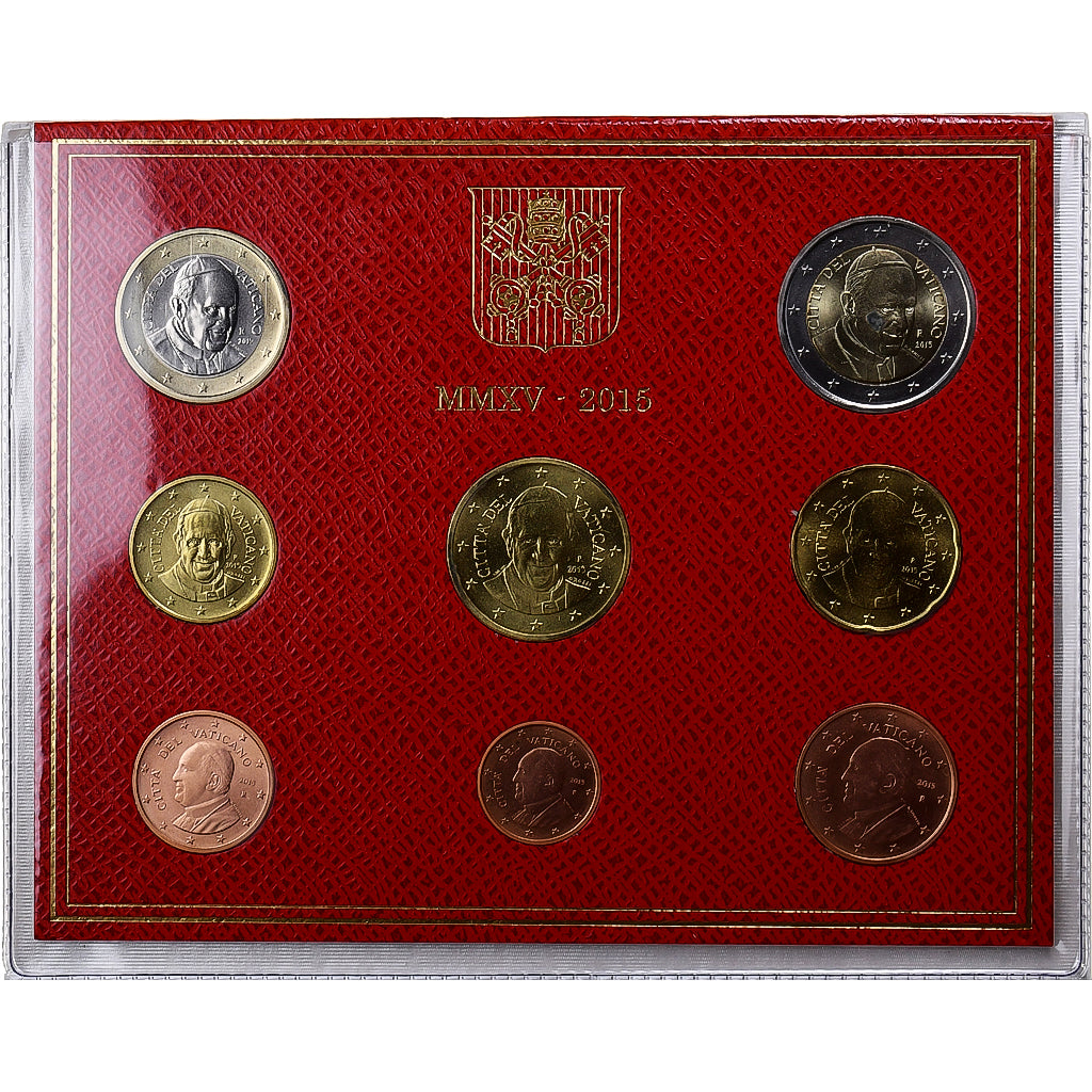 Vatican, Francis, Set 1 ct. - 2 Euro, 2015, Rome, MS(65-70)