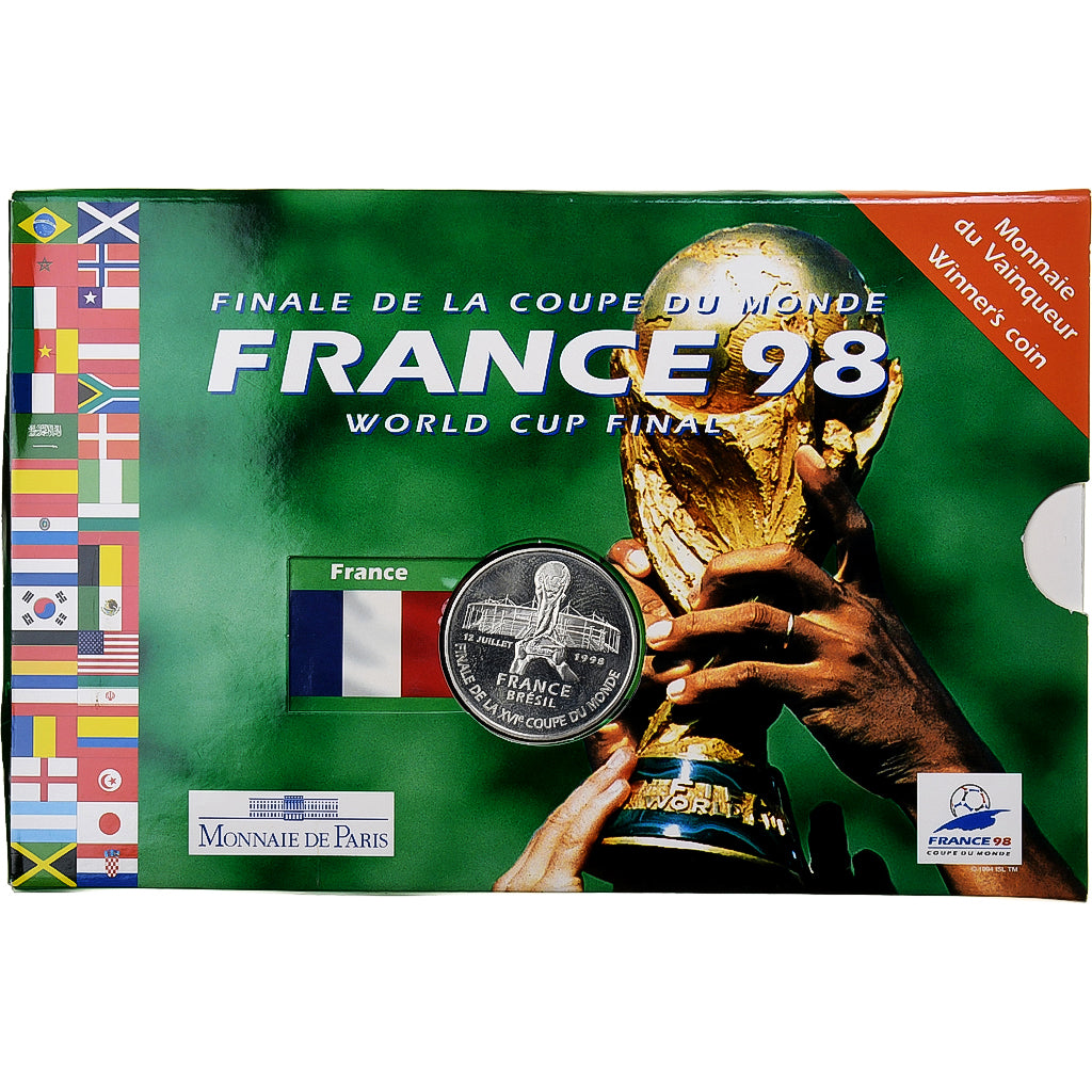 France, 5 Francs, Finale de la Coupe du Monde 1998, 1998, MDP, Silver, MS(65-70)