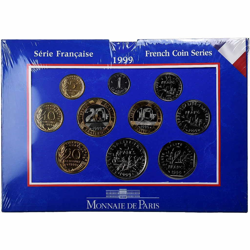 France, Coffret 1 c. à 20 frs., 1999, MDP, Série BU, FDC
