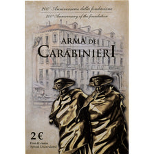 Italy, 2 Euro, Arma dei Carabinieri, Coin Card. BU, 2014, Rome, Bi-Metallic