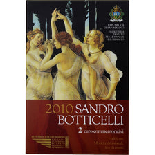 Saint Marin , 2 Euro, Sandro Botticelli, Coin card, 2010, Rome, Bimétallique