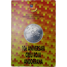 Andorra, 25 Diners, Croix Rouge, 1991, Srebro, MS(65-70)