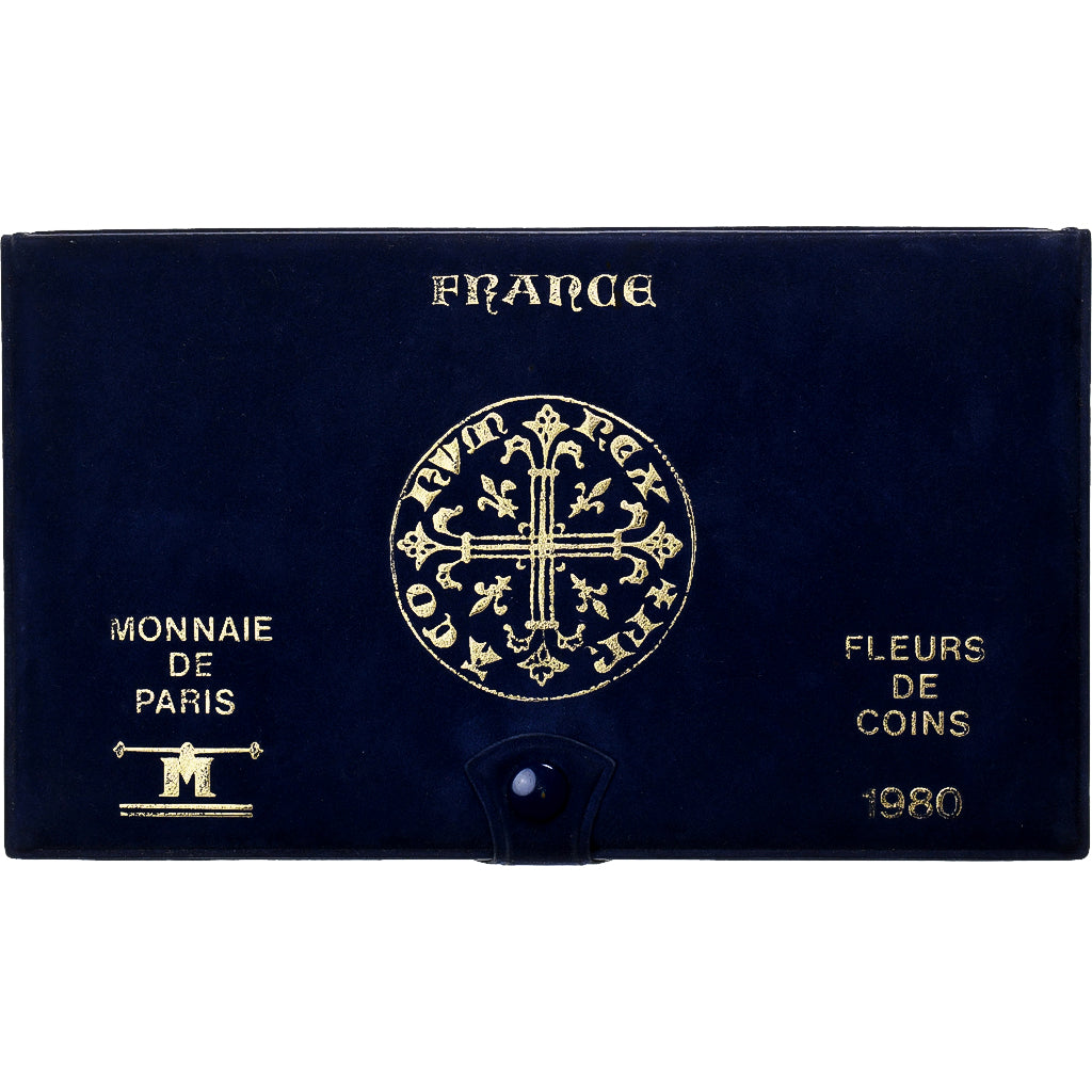 France, Coffret 1 c. à 50 frs., 1980, MDP, série FDC, MS(65-70)