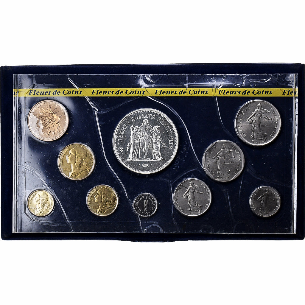 France, Coffret 1 c. à 50 frs., 1980, MDP, série FDC, MS(65-70)