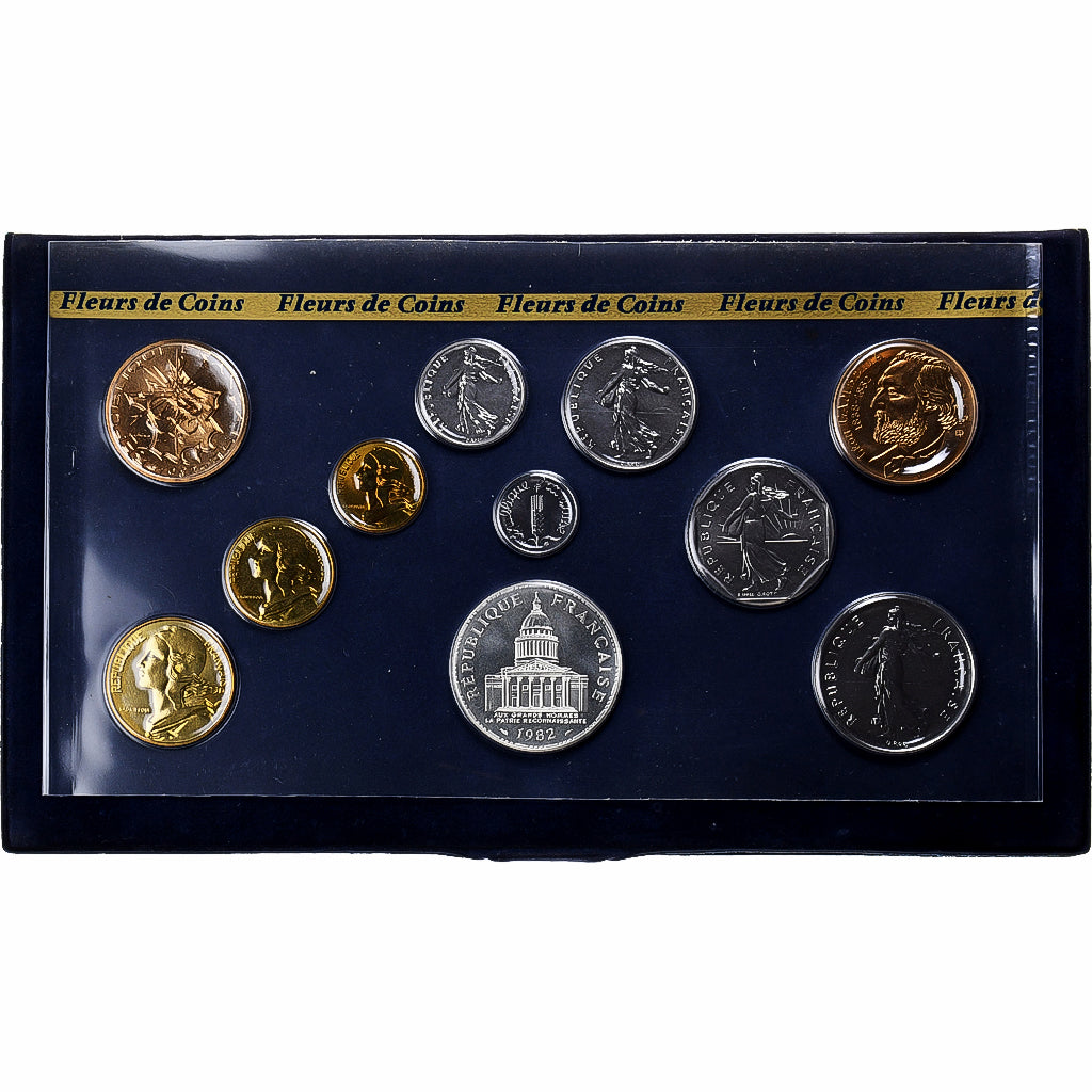 France, Coffret 1 c. à 100 frs., 1982, MDP, série FDC, MS(65-70)