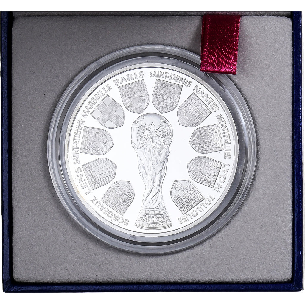 France, 10 Francs, Coupe du Monde 1998, 1998, MDP, Proof, Silver, MS(65-70)