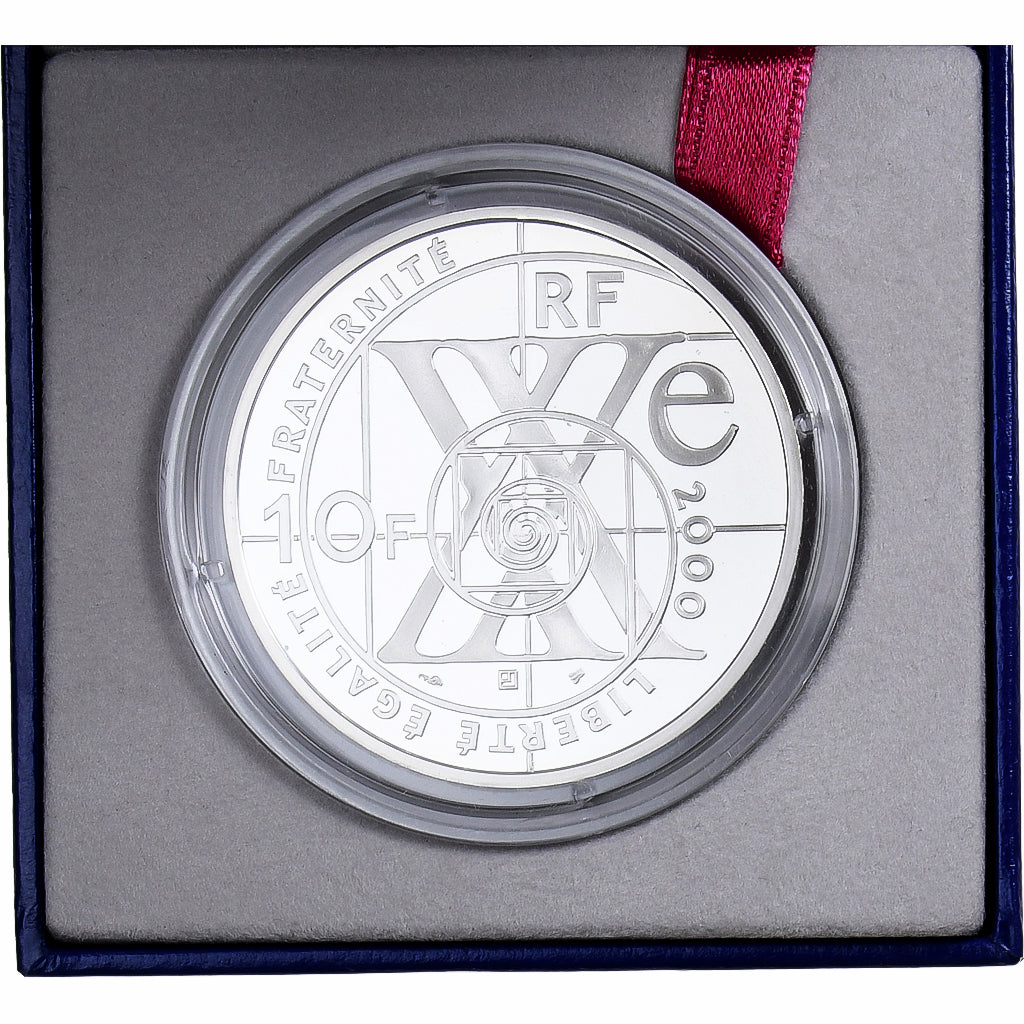 France, 10 Francs, Le Siècle de l'Automobile, 2000, MDP, Proof, Silver