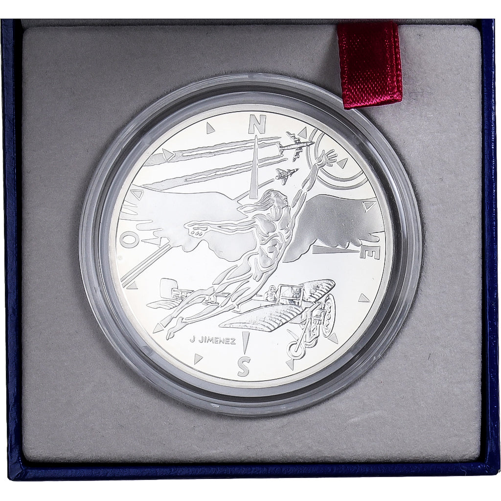Francja, 10 Francs, Conquête de l'air, 2000, MDP, Proof, Srebro, MS(65-70)