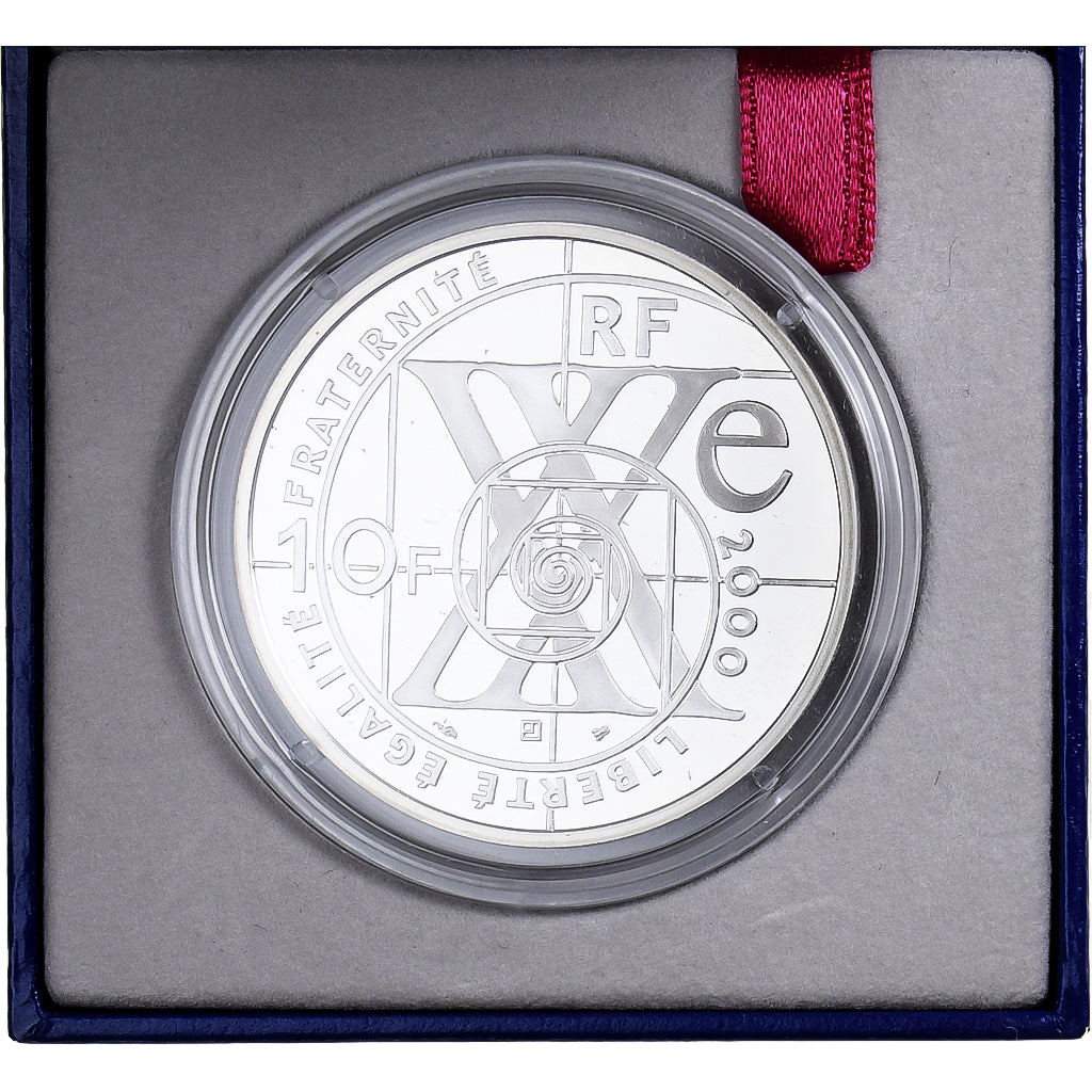 Francja, 10 Francs, Conquête de l'air, 2000, MDP, Proof, Srebro, MS(65-70)