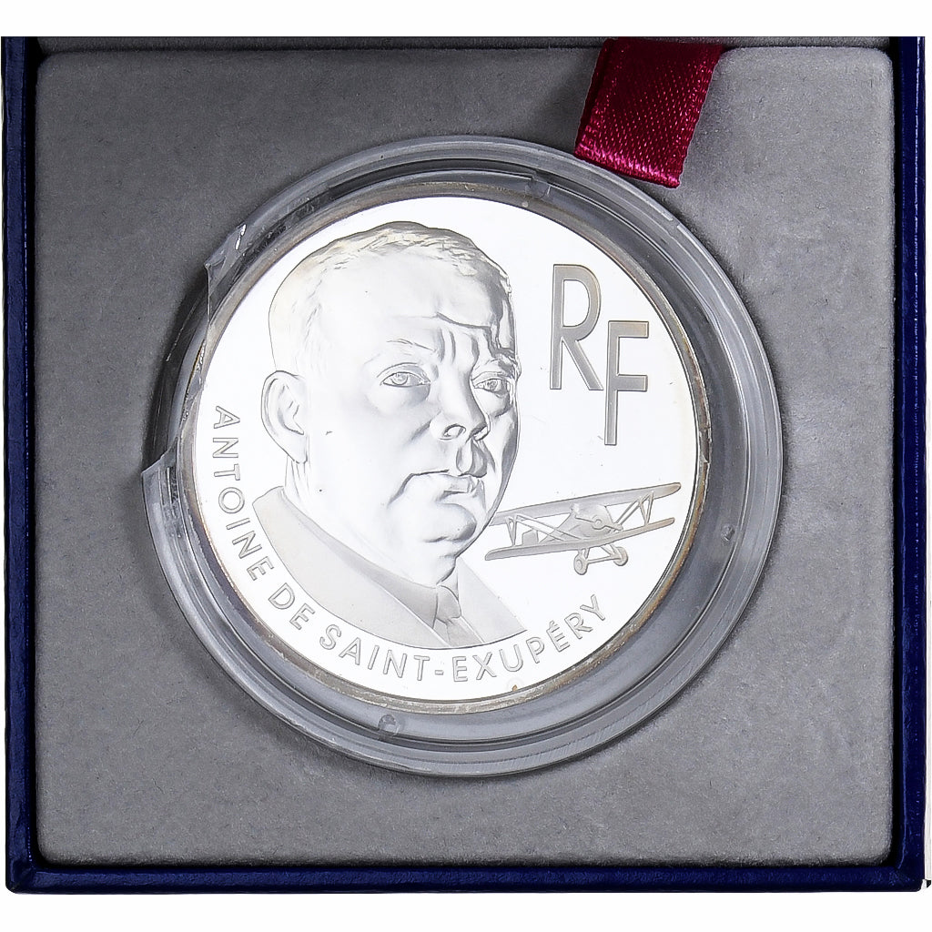 France, 10 Francs, Antoine de Saint-Exupéry, 2000, MDP, Proof, Colorized