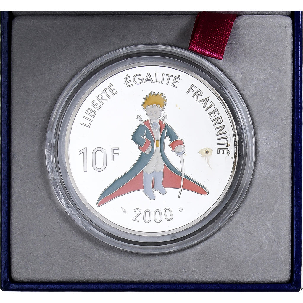 France, 10 Francs, Antoine de Saint-Exupéry, 2000, MDP, Proof, Colorized