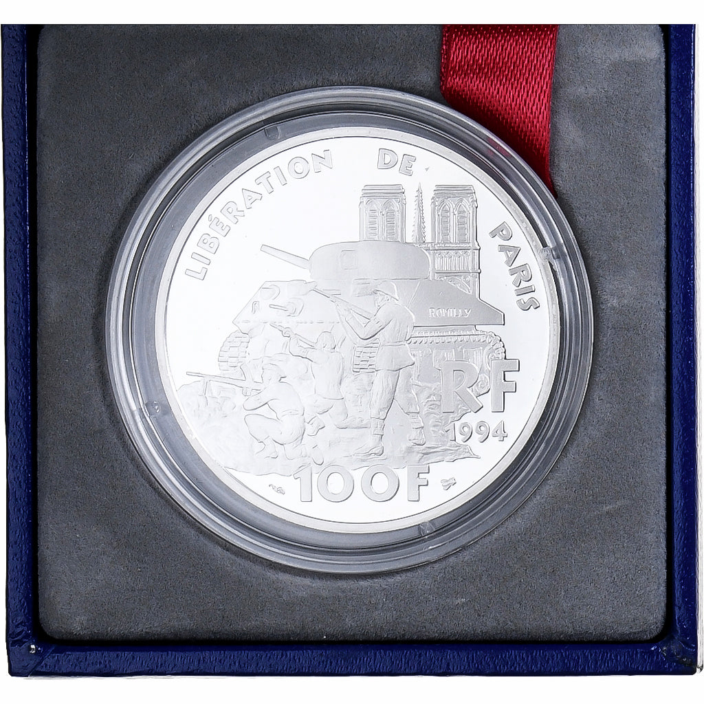 Francia, 100 Francs, Libération - Libération de Paris, 1994, MDP, FS, Argento