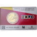 Italy, 2 Euro, Expo Milano 2015, Coin card, 2015, Rome, Bi-Metallic, MS(65-70)