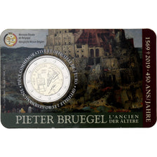 Belgium, 2 Euro, Pieter Bruegel the Elder, Coin card, 2019, Brussels