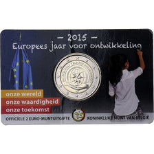Belgium, 2 Euro, European Year for Development, Coin card, 2015, Brussels