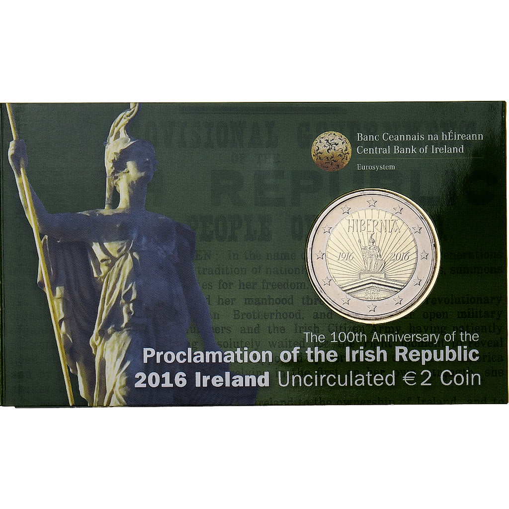 Ireland, 2 Euro, Proclamation of Irish Republic, BU, 2016, Sandyford