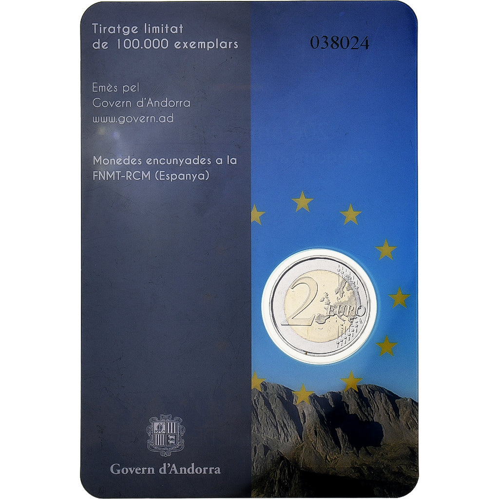 Andorra, 2 Euro, Council of Europe, BU, 2014, Bi-Metallic, MS(65-70)