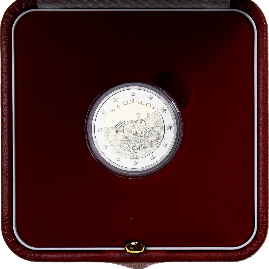 Monaco, 2 Euro, 800 ans de la forteresse, Proof, 2015, MDP, Bi-Metallic