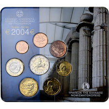 Griechenland, Set 1 ct. - 2 Euro, Coin Card. BU, 2004, Athens, STGL