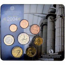 Grecia, Set 1 ct. - 2 Euro, Coin Card. BU, 2004, Athens, Sin información, FDC