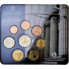 Griechenland, Set 1 ct. - 2 Euro, Coin Card. BU, 2004, Athens, STGL