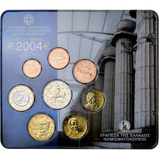 Greece, Set 1 ct. - 2 Euro, Coin Card, BU, 2004, Athens, MS(65-70)