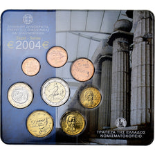 Greece, Set 1 ct. - 2 Euro, Coin Card, BU, 2004, Athens, MS(65-70)