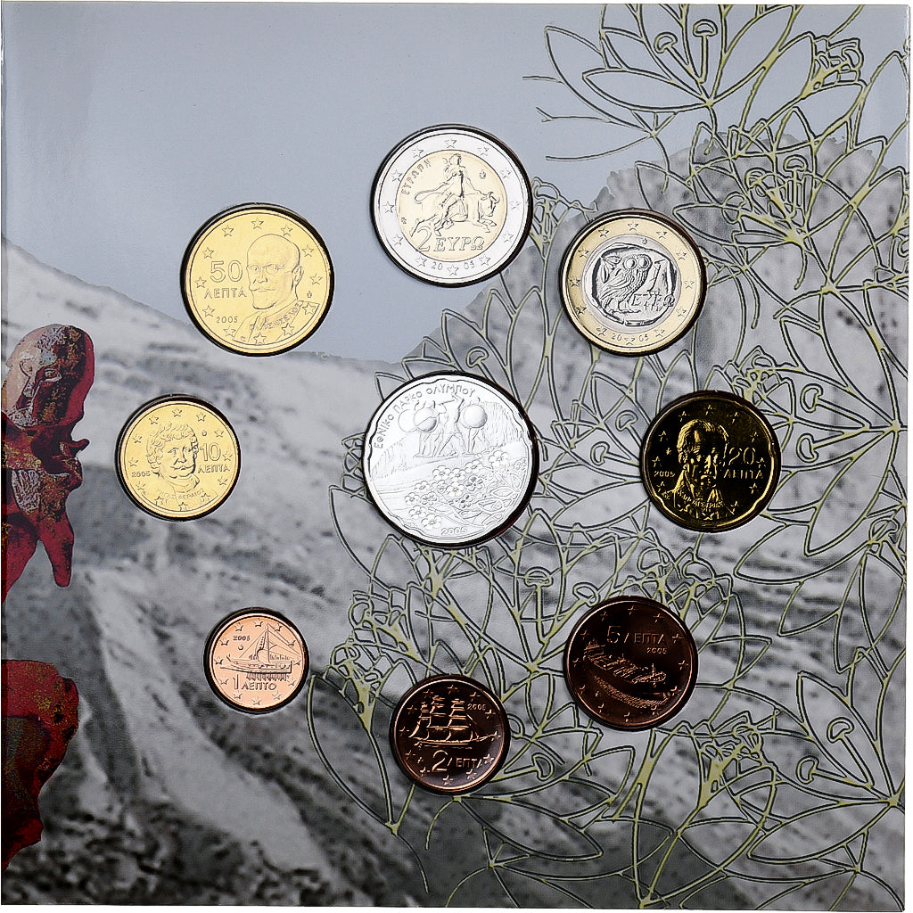 Grèce, Set 1 ct. - 10 Euro, National Park - Mount Olympus, BU, 2005, Athènes
