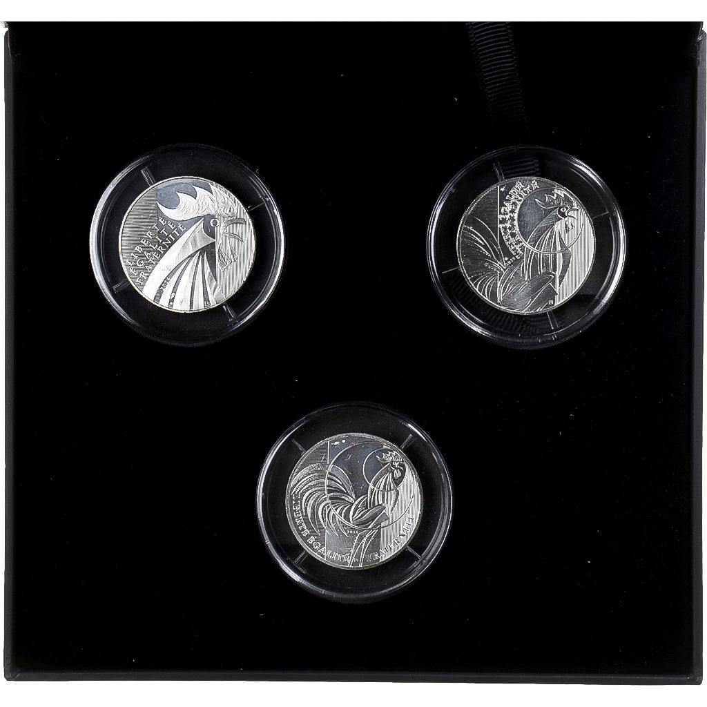 France, Coffret 10€, Coq, Années mélangées, MDP, Argent, SPL+