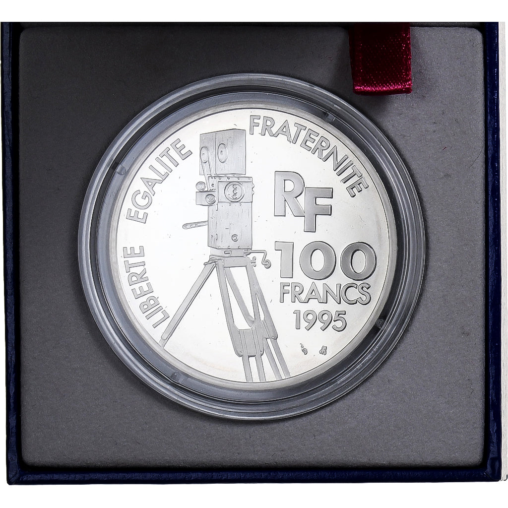 France, 100 Francs, Charlie Chaplin, 1995, MDP, Proof, Silver, MS(65-70)