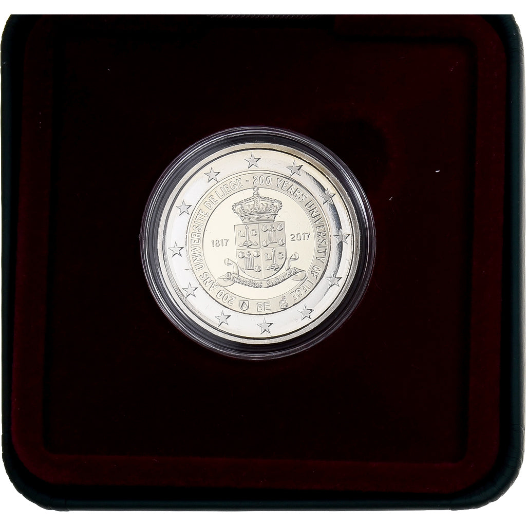Belgium, 2 Euro, 200 Years - University of Liege, Proof, 2017, Brussels