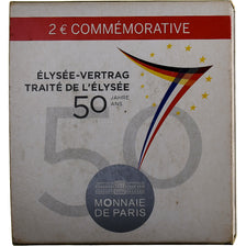 Francia, 2 Euro, 50 ans du traité de l'Élysée, FS, 2013, MDP, Bi-metallico