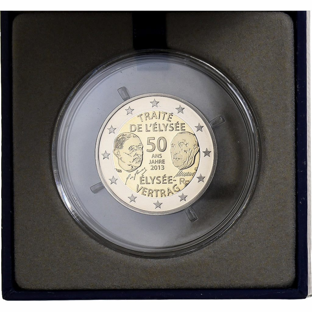 Francia, 2 Euro, 50 ans du traité de l'Élysée, FS, 2013, MDP, Bi-metallico