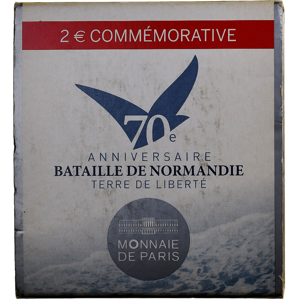France, 2 Euro, 70th Anniversary - D-Day, Proof, 2014, MDP