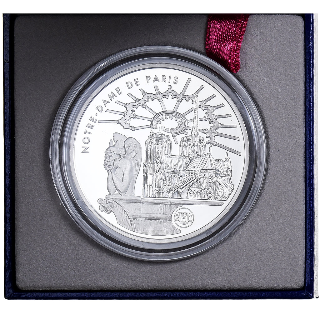 France, 10 Francs, Notre-Dame de Paris, 2001, MDP, Proof, Silver, MS(65-70)