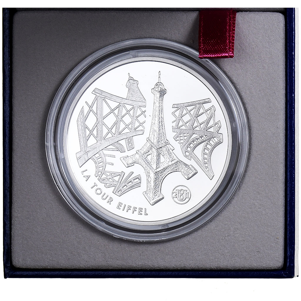 Francia, 10 Francs, Tour Eiffel, 2001, MDP, FS, Argento, FDC