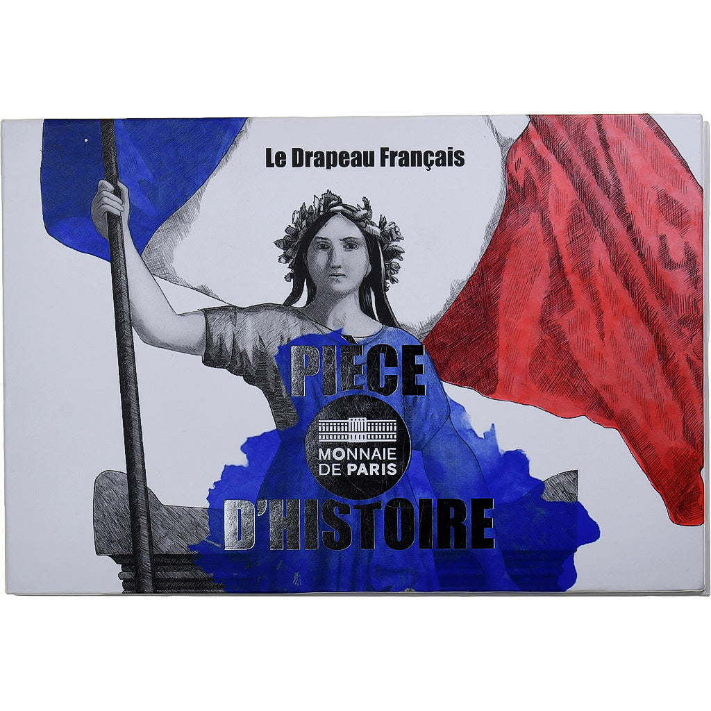 Francia, 50 Euro, Pièce d'Histoire - Le Drapeau Français, Colorized, 2019