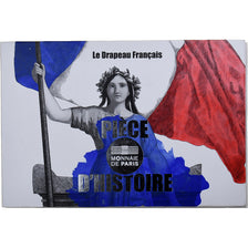 Francia, 50 Euro, Pièce d'Histoire - Le Drapeau Français, Colorized, 2019