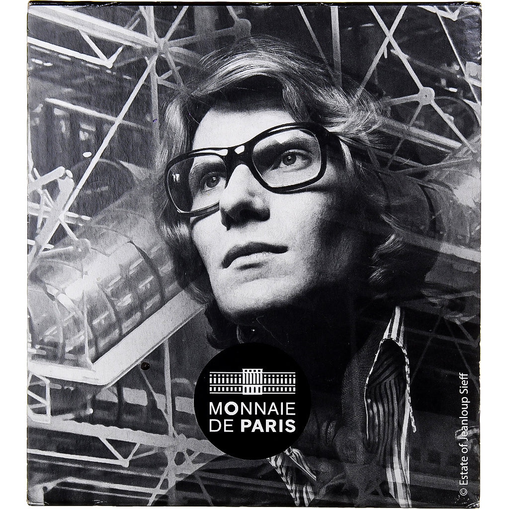 Francia, 10 Euro, Époque contemporaine, Yves Saint Laurent, Proof, Colorized