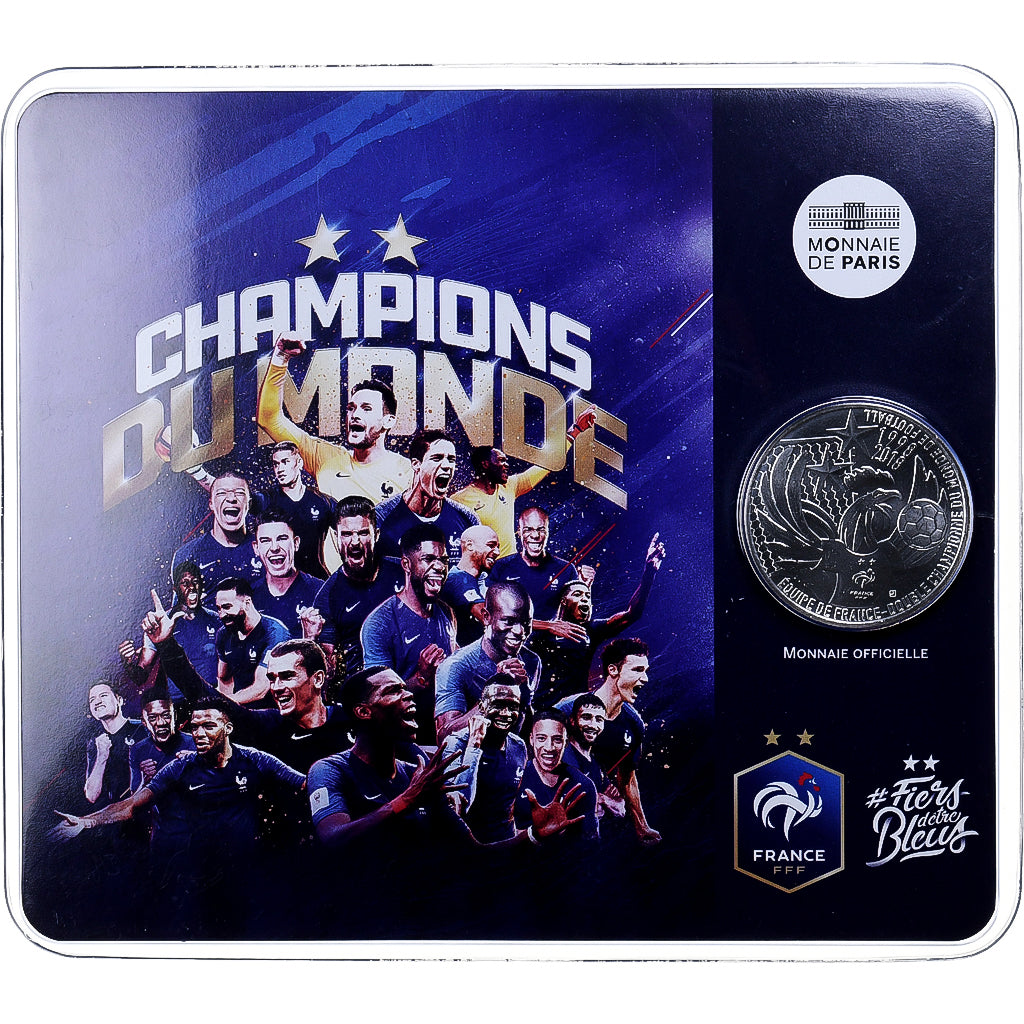 Frankreich, 10 Euro, France, Champions du monde FIFA, Coin card, 2018, MDP