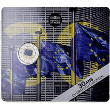 Francja, 2 Euro, 30 Years of European Union Flag, Coin card, 2015, MDP