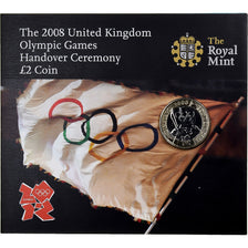 United Kingdom, 2 Pounds, Olympic Games Handover, 2008, London, BU, Bi-Metallic