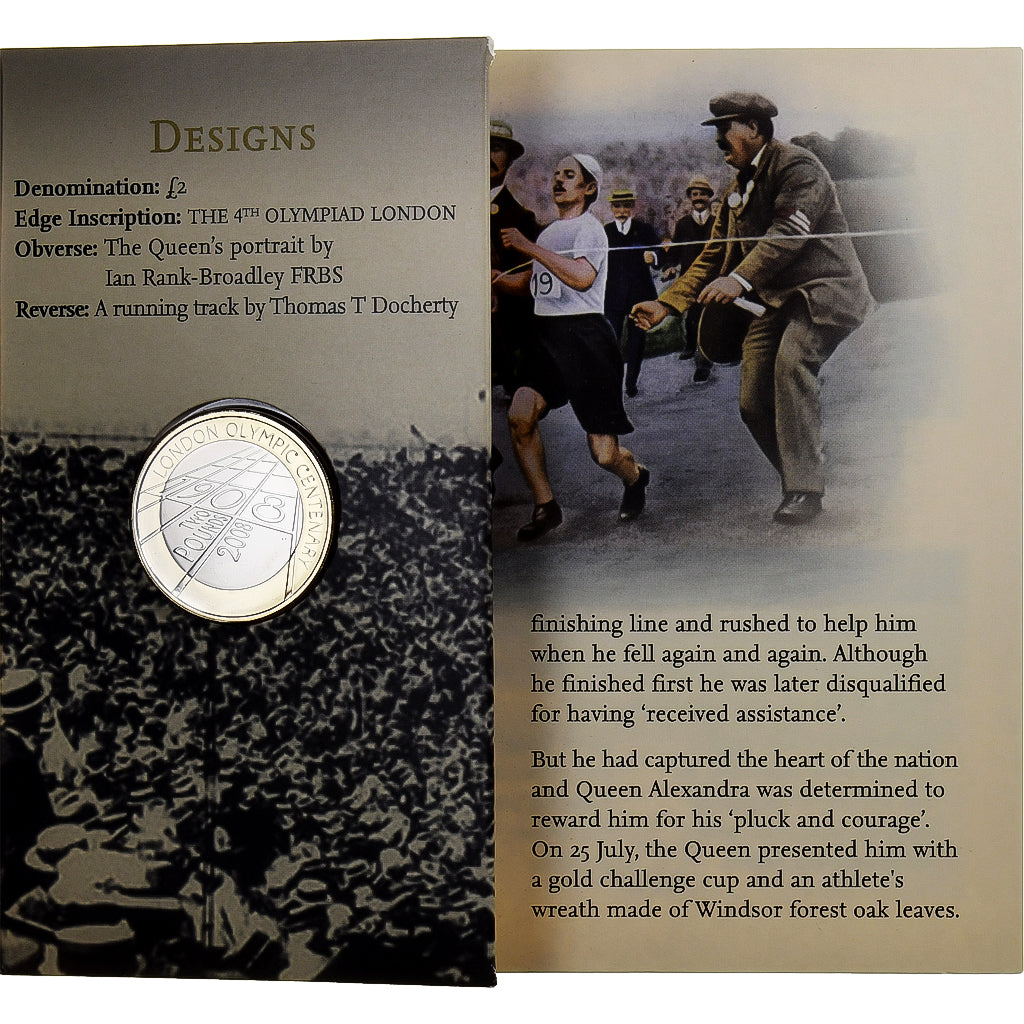 Reino Unido, 2 Pounds, 1908 London Olympic Centenary, 2008, London, BU
