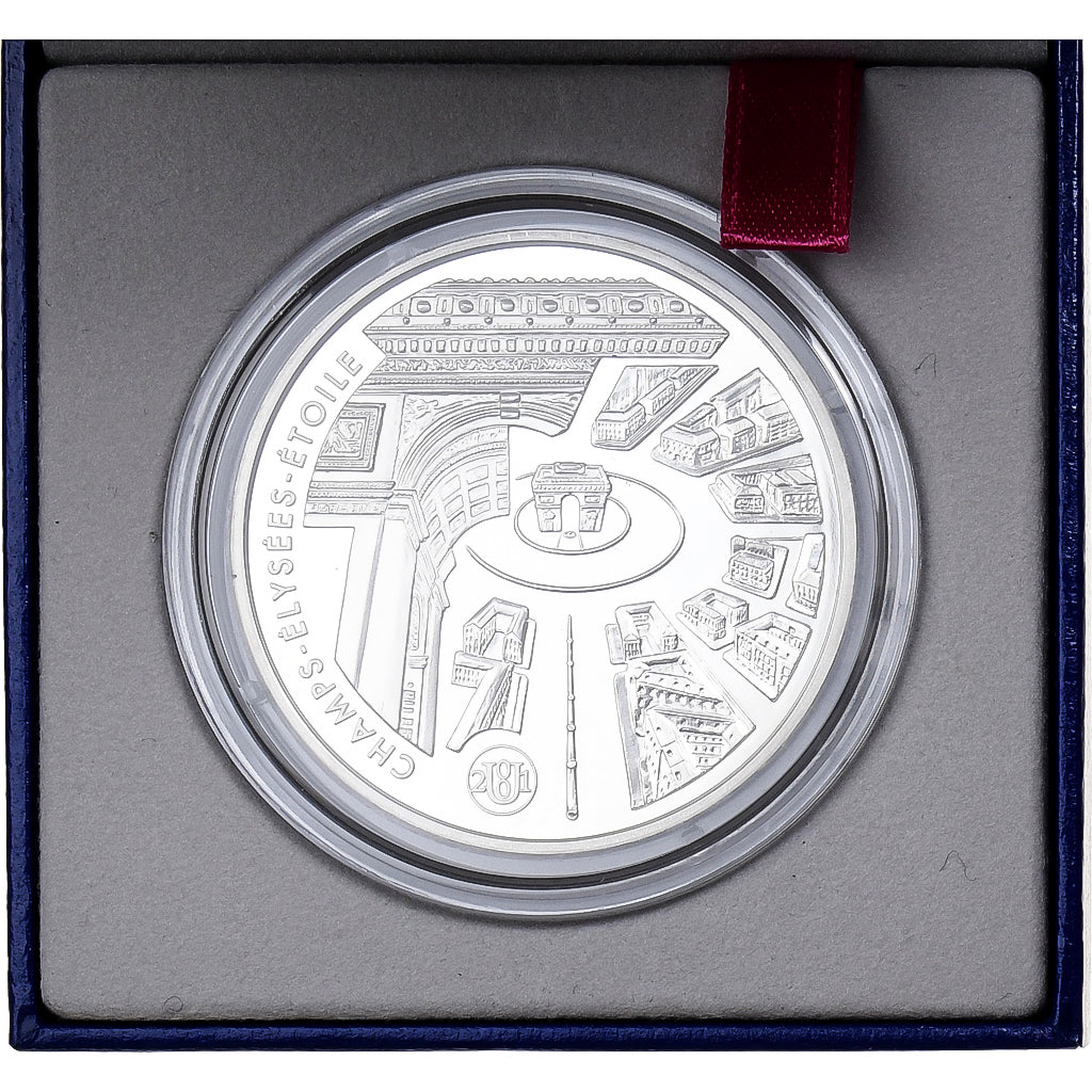 France, 10 Francs, Champs-Élysées, 2001, MDP, Proof, Silver, MS(65-70)