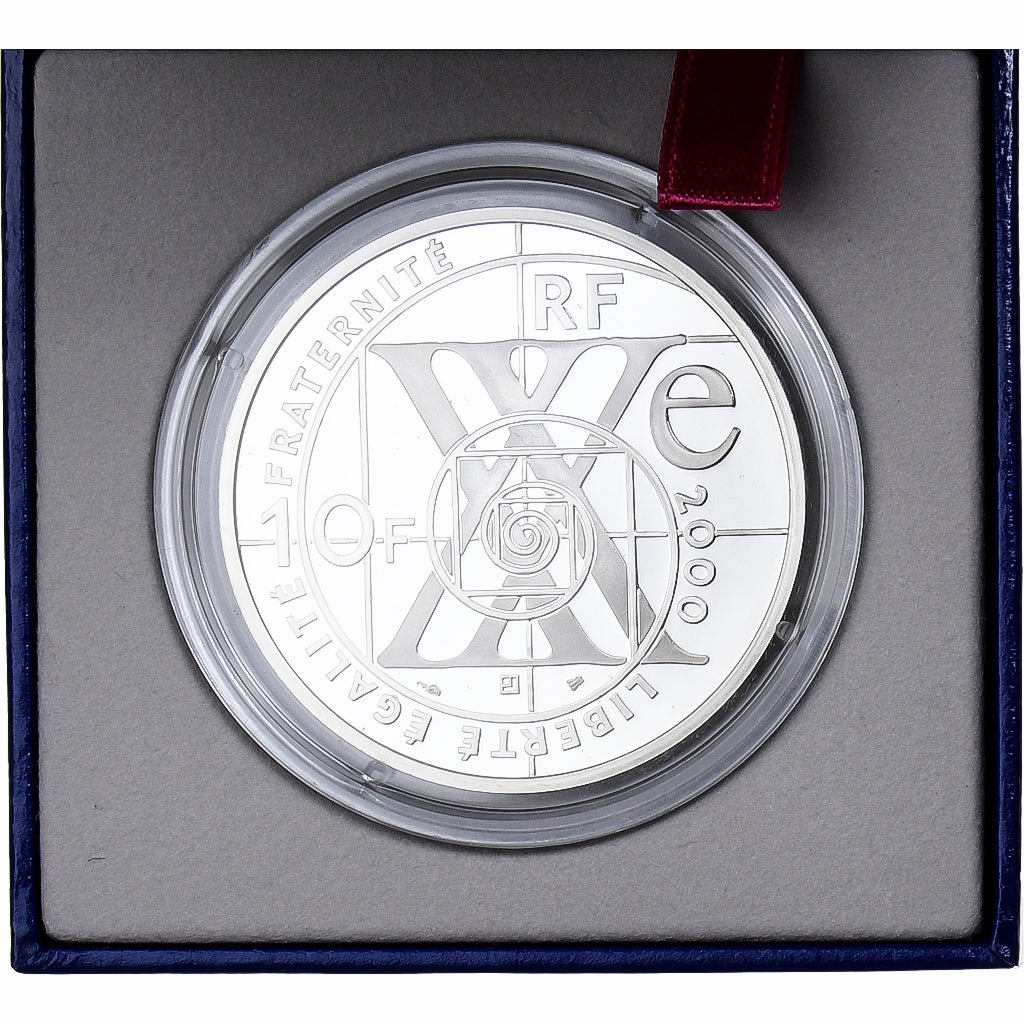 France, 10 Francs, Communication, 2000, MDP, BE, Argent, FDC